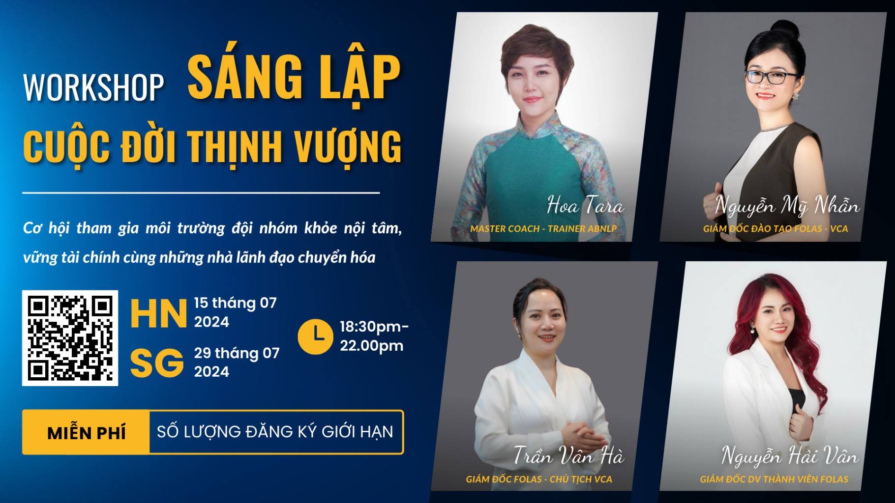 WORKSHOP SÁNG LẬP CUỘC ĐỜI THỊNH VƯỢNG